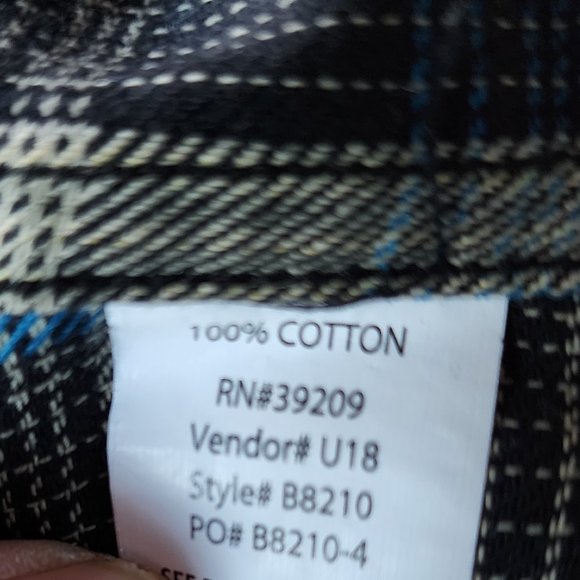 Mens BURNSIDE Flannel Plaid Button Down  Size XL - Picture 8 of 8